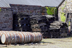 Casks normally arrive disassembled at the distillery