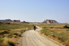 Entering the Bardenas Reales (semi-)desert