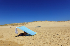 Sand. No, I did not photoshop the people out. There weren\'t any.